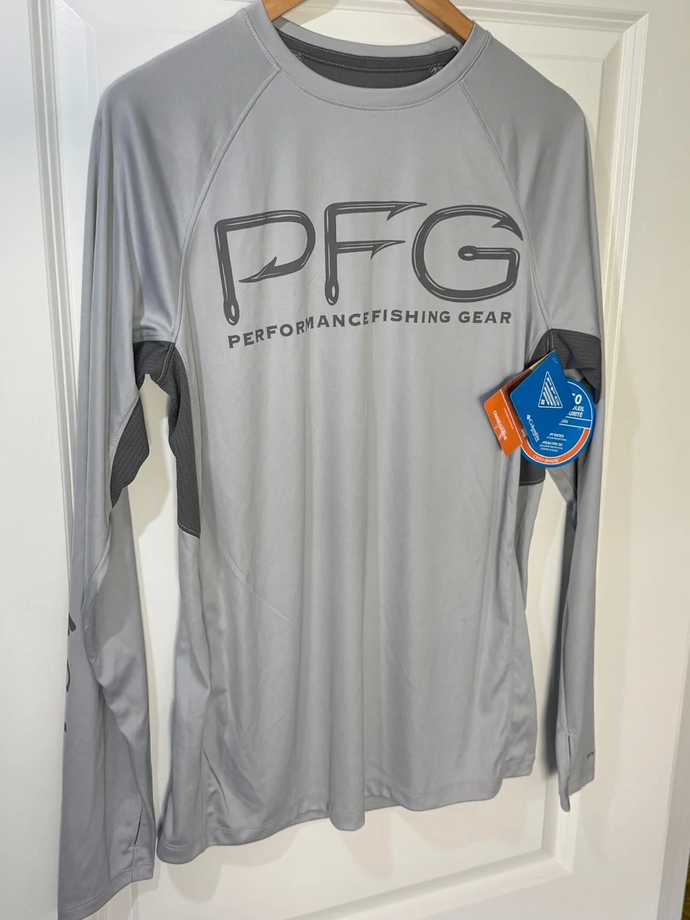 Brand new Columbia Light Gray PFG Long-Sleeve Men's Rash Guard